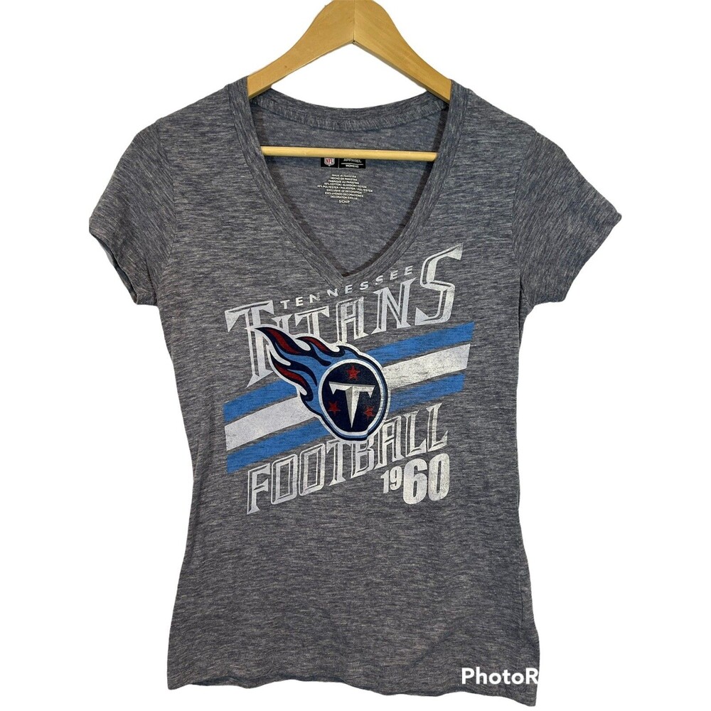 NFL Team Apparel Women's Tennessee Titans V Neck T Shirt - Size Small